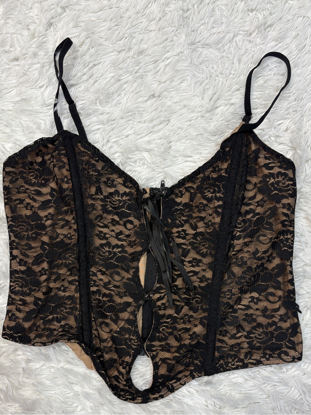 Edikted Black Lace Corset Top